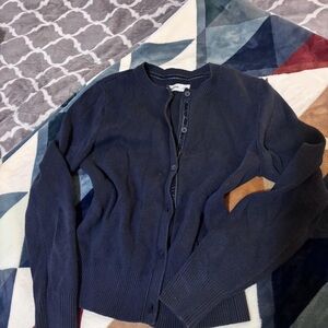Hollister Women's Navy Blue Cardigan